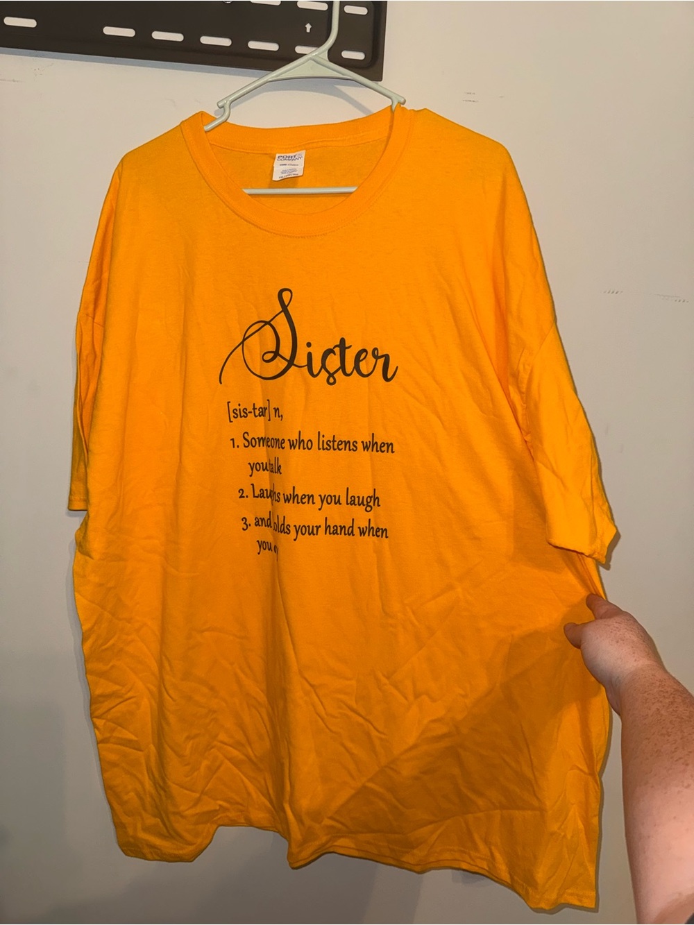 Port and Company Yellow "Sister" Short Sleeve Tee